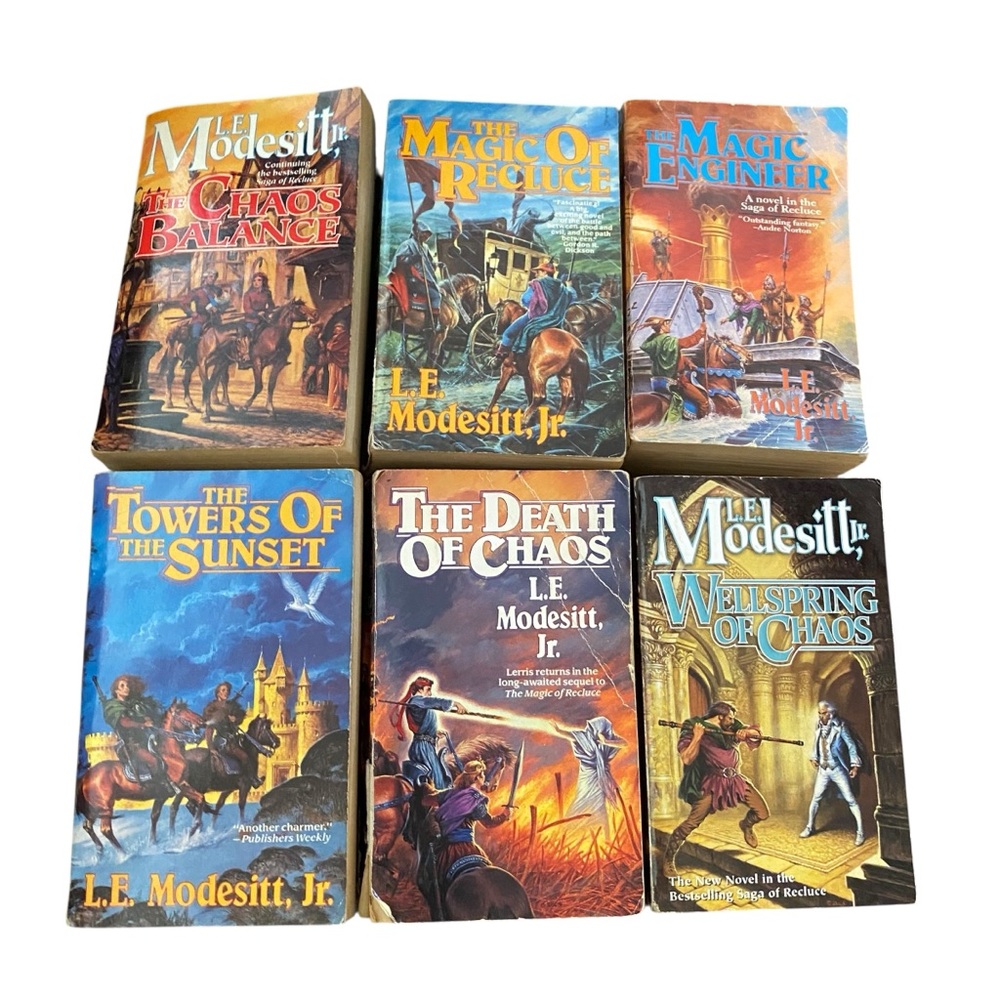 L.E. Modesitt Jr Fantasy Book Collection Lot of 6 Paperback Books Sci Fi Fiction